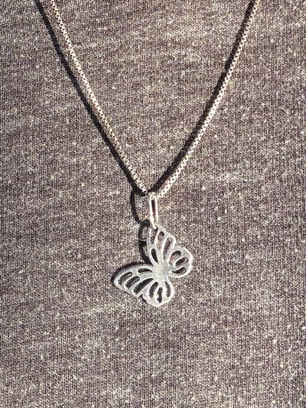 Sterling Silver Butterfly Pendant Minimalist Everyday Charm